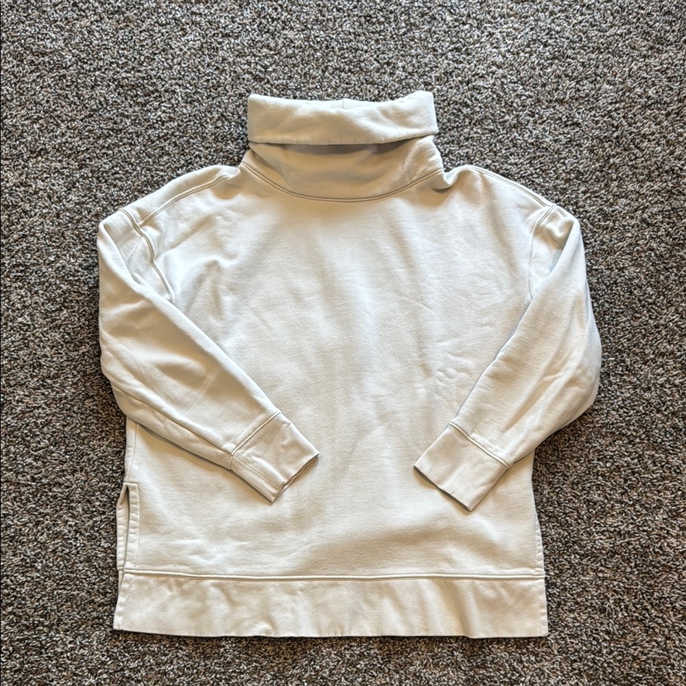 Athleta Cream Cowl Neck Sweater